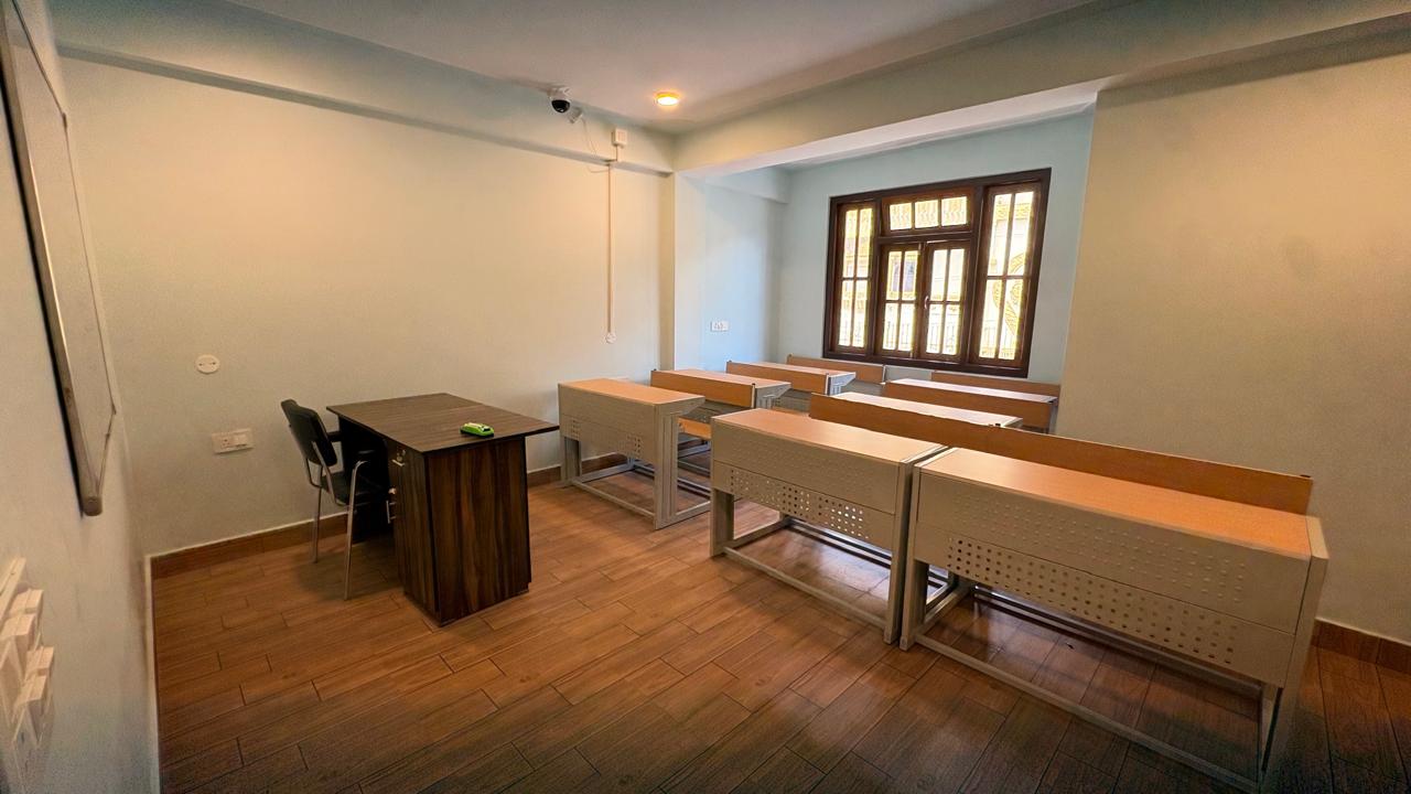 Well-appointed classroom interior
