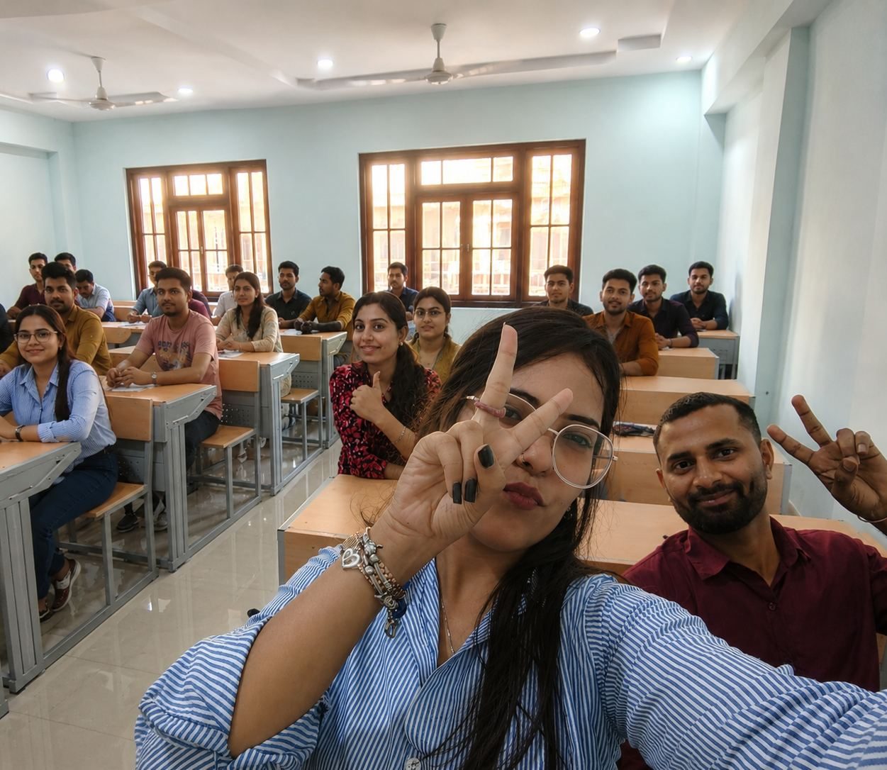 Student Life Classroom Selfie