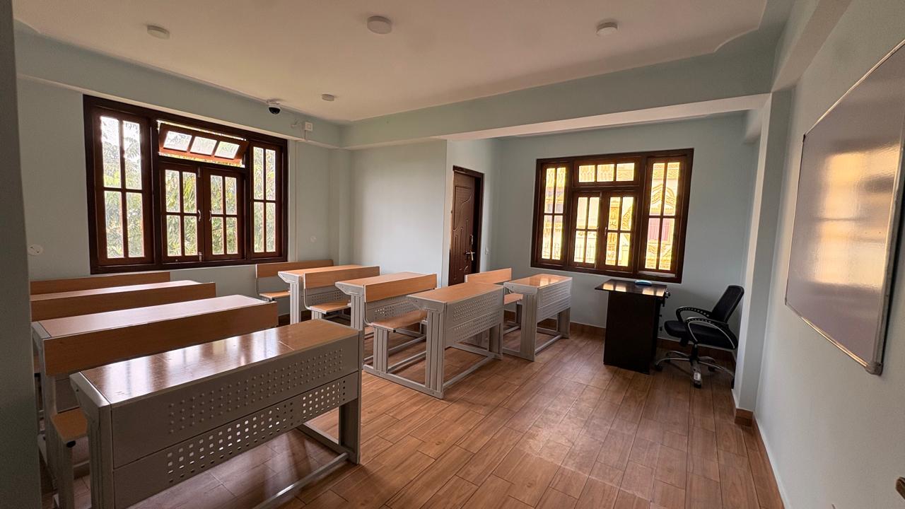 Bright, naturally lit classroom