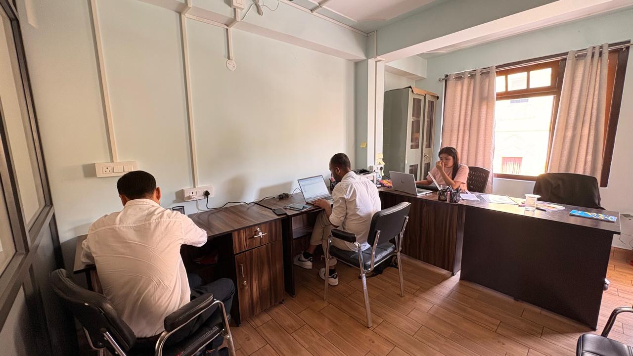 Administrative office at work