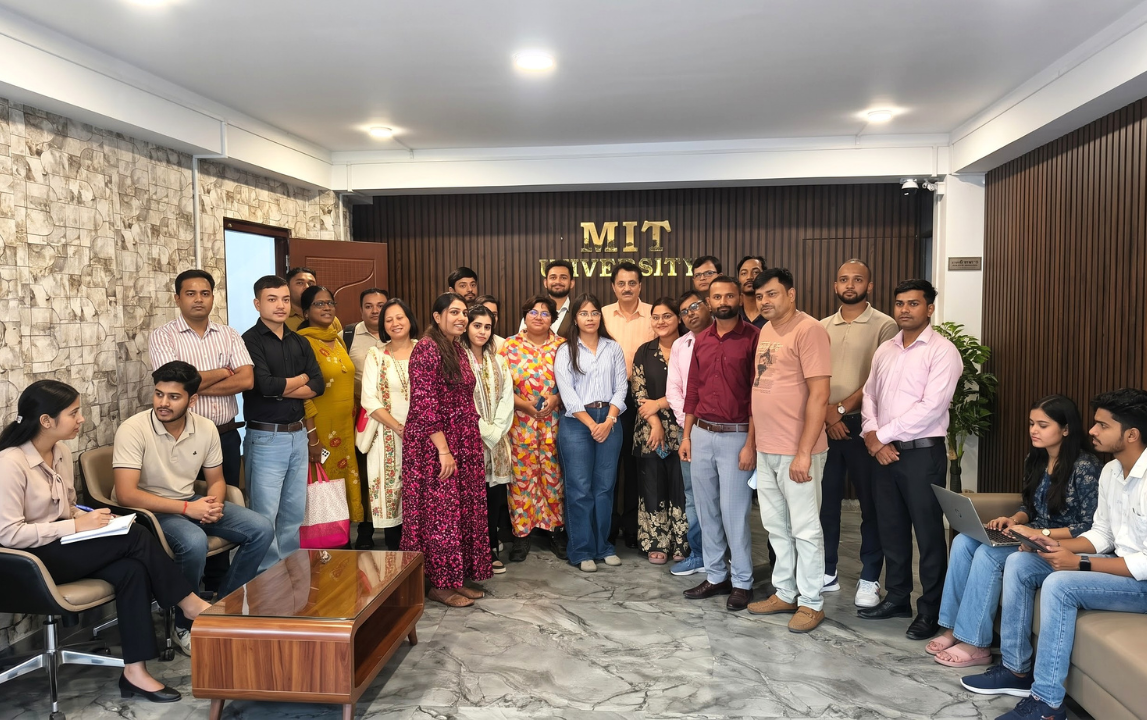 Faculty and staff at the university office
